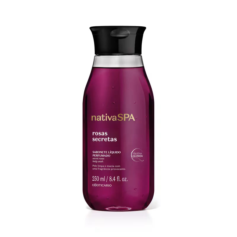 Sabonete Líquido Perfumado Corporal Rosas Secretas Nativa SPA 250ml