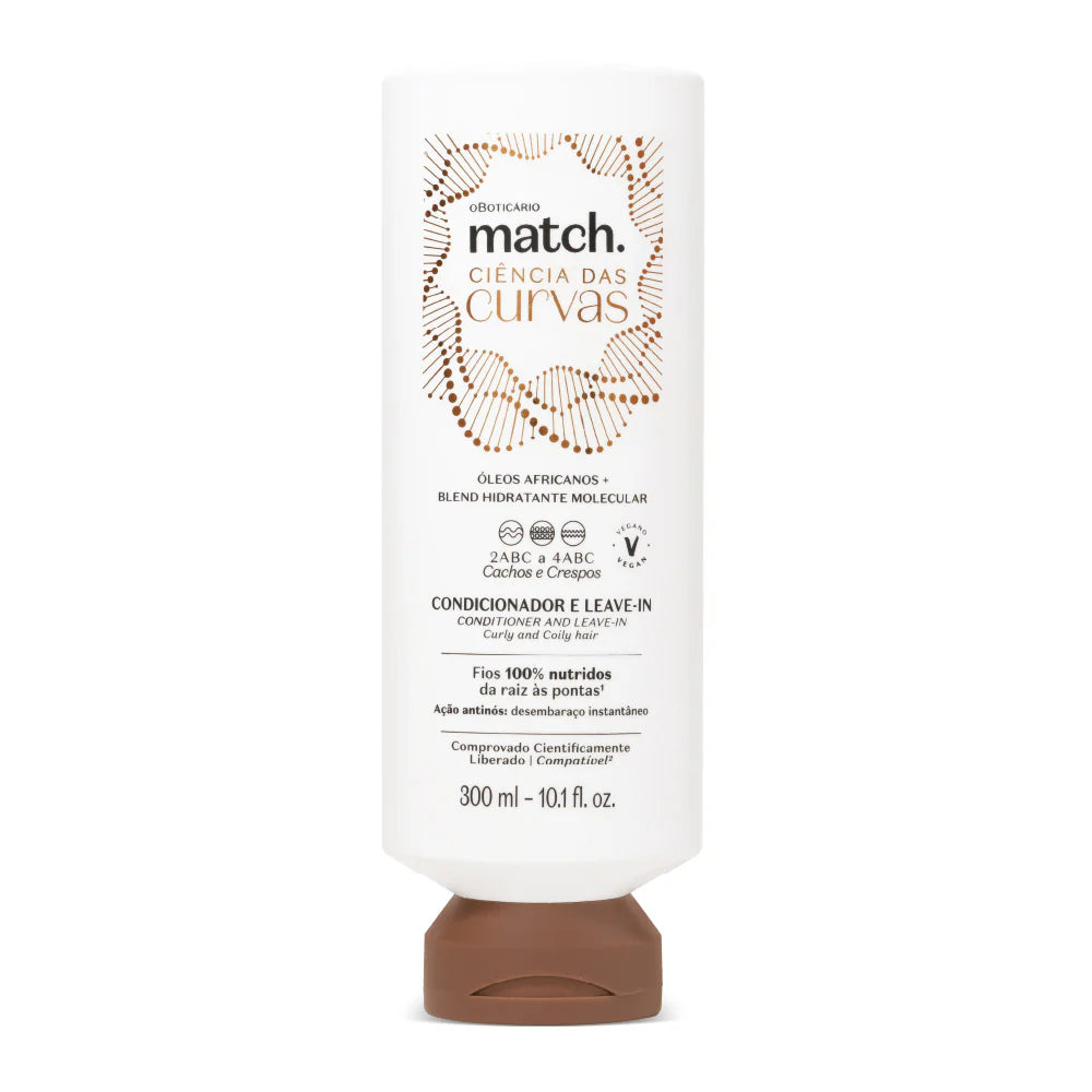 Condicionador e Leave-In Match Ciência das Curvas 300 ml