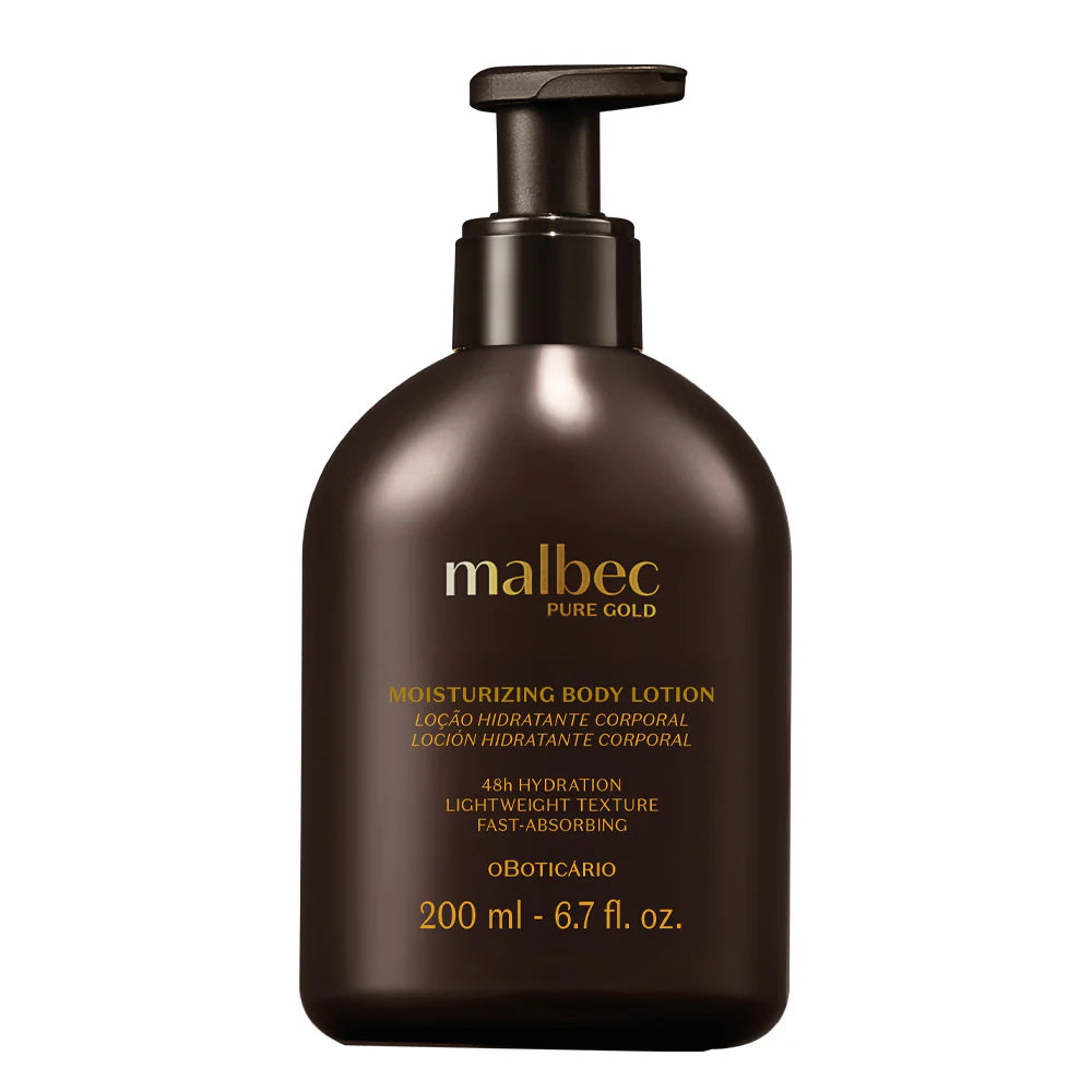 Loção Corporal Hidratante Malbec Pure Gold 200ml