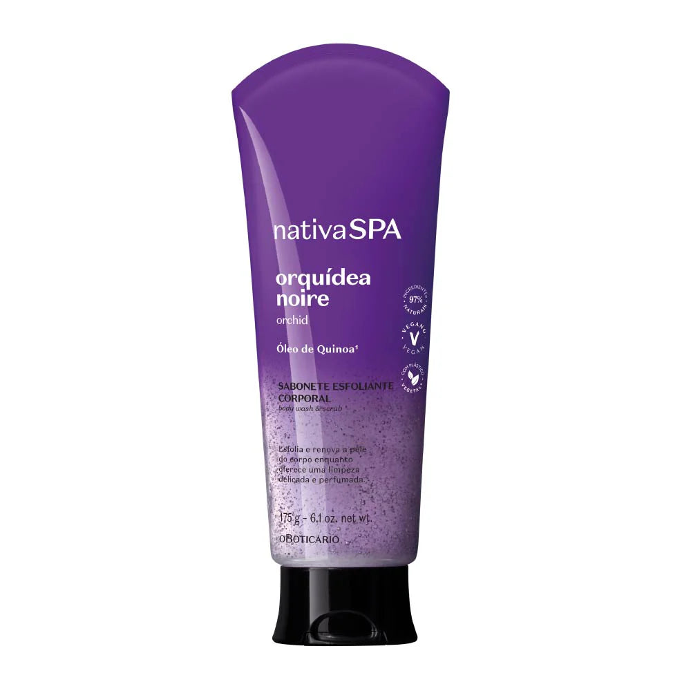 Sabone Liquido Esfoliante Corporal Nativa SPA Orquídea Noire 175ml