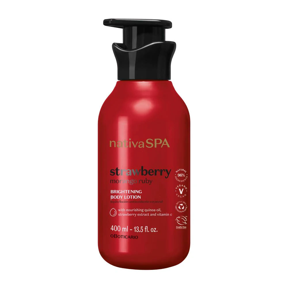 Loção Corporal Hidratante Morango Ruby Nativa SPA 400ml