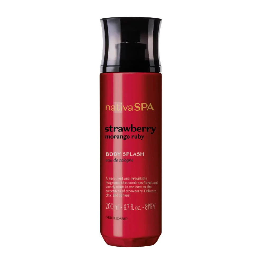 Body Splash Morango Ruby Nativa SPA 200ml