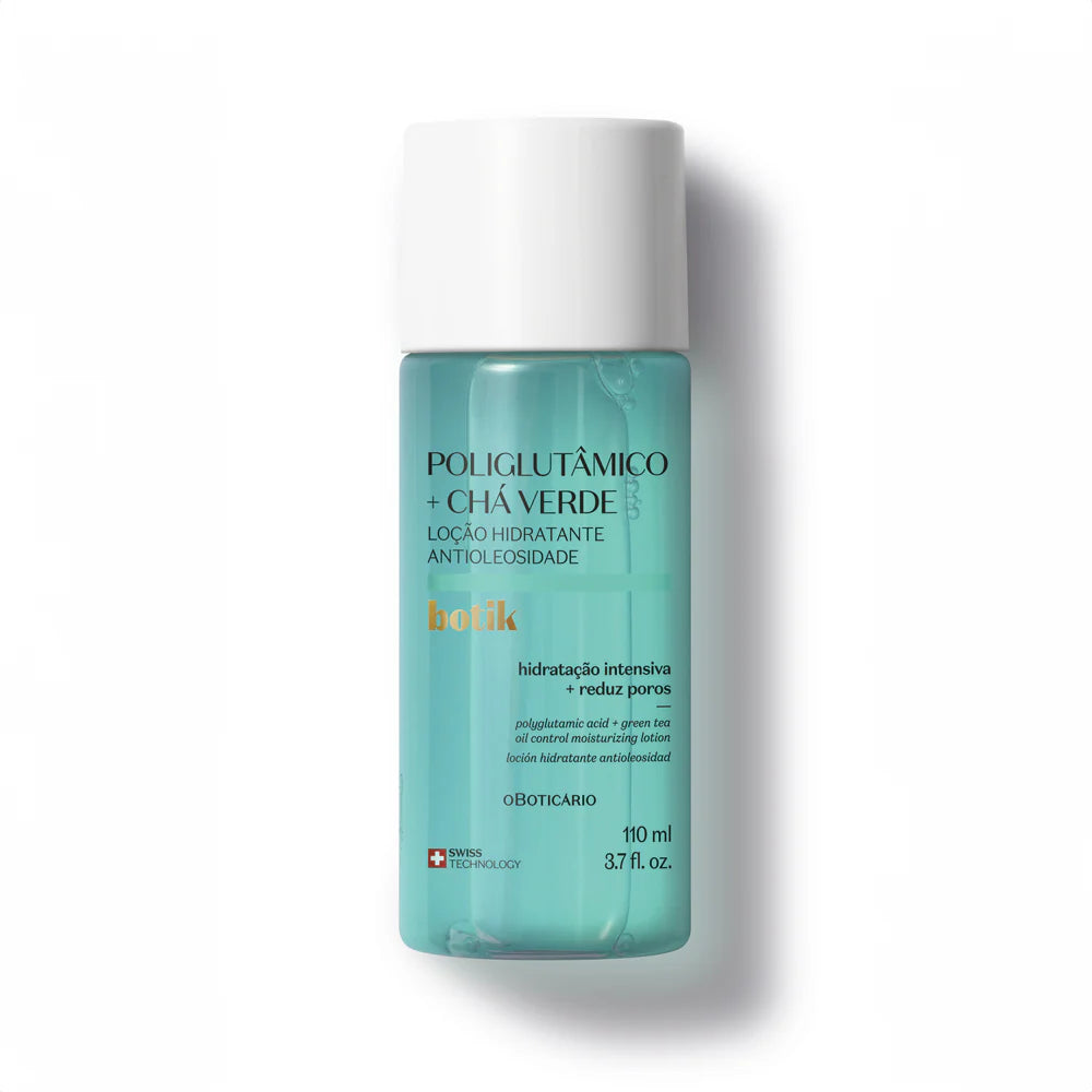 Loção Hidratante Antioleosidade Poliglutâmico + Chá Verde Botik 110ml